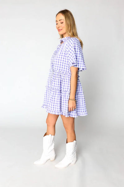 BUddyLove Lakin Swing Mini Dress - Violet-K. Ellis Boutique