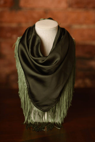 Fringe Scarf: Chocolate Brown-Other Accessories-K. Ellis Boutique