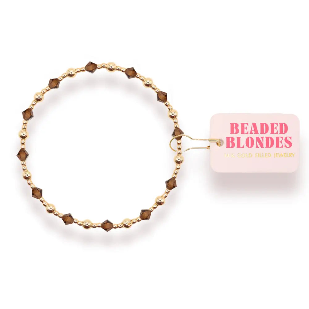 Beaded Blondes- Cocoa Brown June Bracelet-K. Ellis Boutique