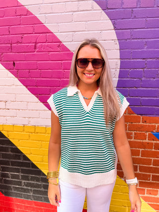Country Club Sweater Vest-Short Sleeve Top-K. Ellis Boutique