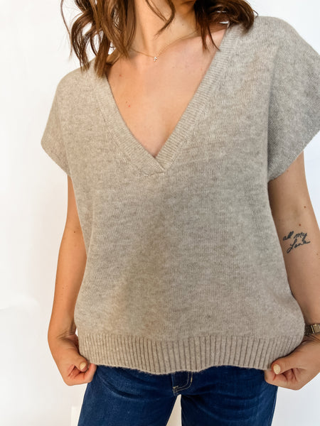 Knit Nellie Sweater Top- Oatmeal-K. Ellis Boutique