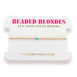 Beaded BlondesnDecember: Blue Zircon Birthstone Swarovski Crystal Bracelet-Bracelet-K. Ellis Boutique