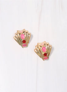 Honolulu Stone Shell Earring Pink-K. Ellis Boutique