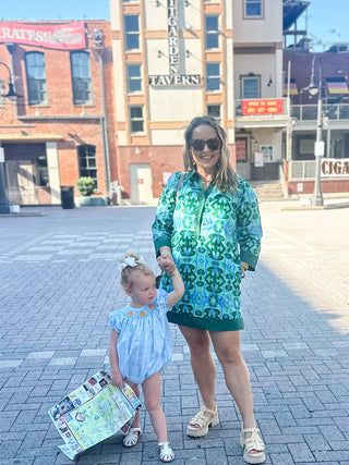 Boho Solid Contrast Mini- Green/Blue-K. Ellis Boutique