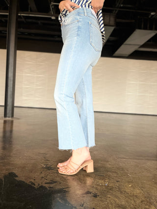 TONAL CROP FLARE - Light Denim-JBD Denim-K. Ellis Boutique