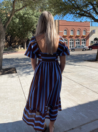 Ellison Striped Midi-Midi/Maxi Dress-K. Ellis Boutique