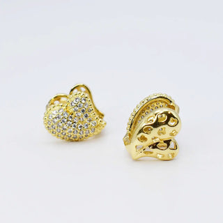 Shinning Heart Gold Earrings K15-Earrings-K. Ellis Boutique
