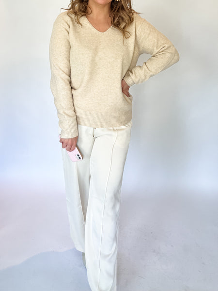 Utility Pants- Oatmeal-K. Ellis Boutique