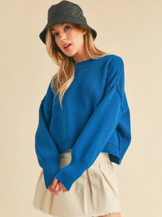 Regina Sweater- Cobalt-K. Ellis Boutique