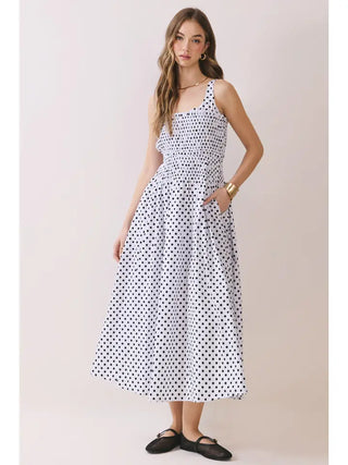 Claire Midi Dress- Polka dot-K. Ellis Boutique