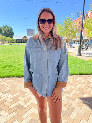 Washed Denim Barn Jacket-Jacket-K. Ellis Boutique
