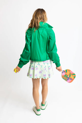 Solid Sport Jacket With Hood- Green - Karlie-K. Ellis Boutique