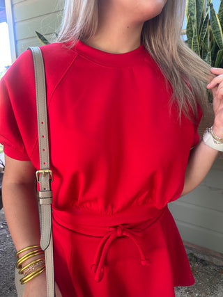 Varsity Weekend Set- Red-Set-K. Ellis Boutique