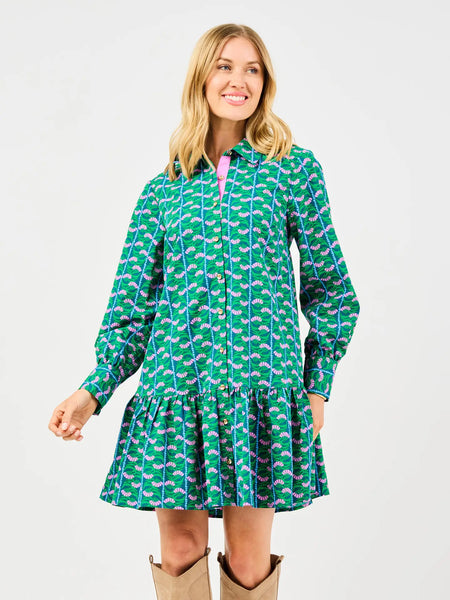 Fiona Dress | Honey Vines Green-K. Ellis Boutique