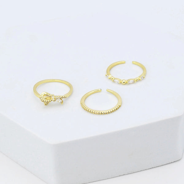Belle Bow Ring Set-K. Ellis Boutique
