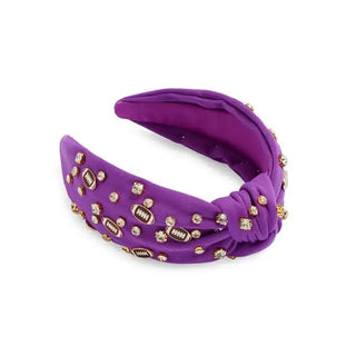 Gameday Charms Headband- Purple-K. Ellis Boutique