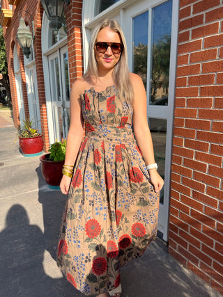 Autumn Garden Midi Dress-Midi/Maxi Dress-K. Ellis Boutique