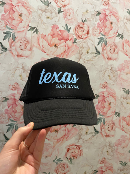 San Saba Texas Trucker Hat-K. Ellis Boutique