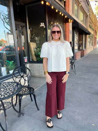 Eleanor Eyelet Top