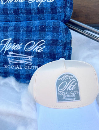 Ski Club - White Vintage Trucker Hat-K. Ellis Boutique