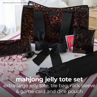 Case-Mate Mahjong Jelly Tote Set: Tortoiseshell Bow