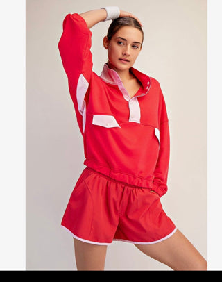 Frenchterry Playful Set- Candy Red-Set-K. Ellis Boutique