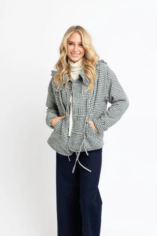 gingham Check Collar Novelty Jacket- Karlie-K. Ellis Boutique
