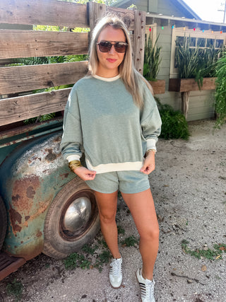 Contrast Crewneck Set-Set-K. Ellis Boutique
