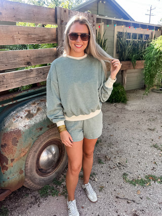 Contrast Crewneck Set-Set-K. Ellis Boutique