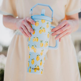 Zesty Lemons Wholesale 38 oz Tumbler Cup College-gifts-K. Ellis Boutique