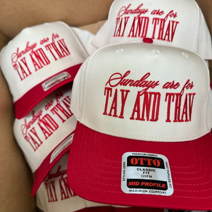 Sundays Are for Tay + Trav Hat - Red-K. Ellis Boutique