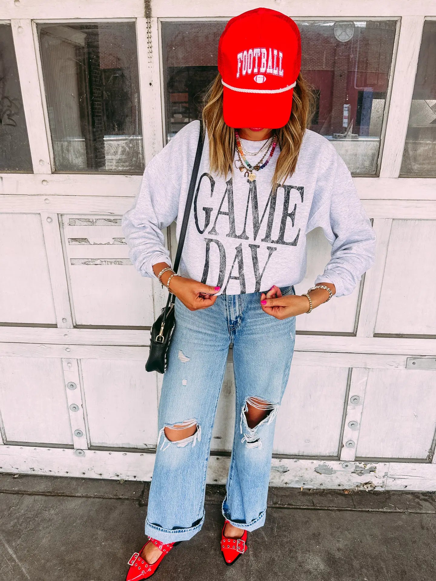 Game Day Sweatshirt- Ash Grey-K. Ellis Boutique
