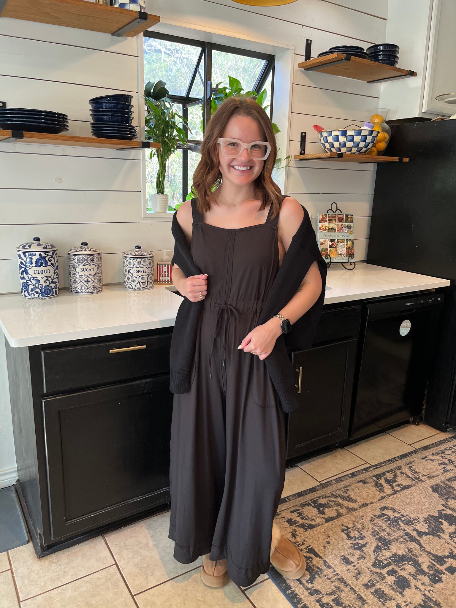 Sleeveless Cropped Leg Jumpsuit- Black-K. Ellis Boutique