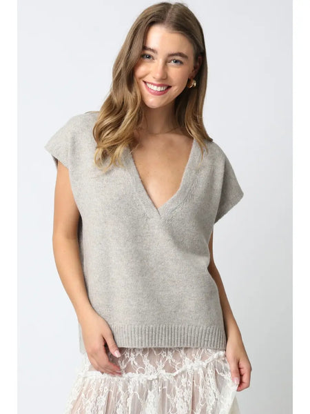 Knit Nellie Sweater Top- Oatmeal-K. Ellis Boutique