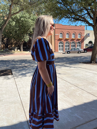 Ellison Striped Midi-Midi/Maxi Dress-K. Ellis Boutique