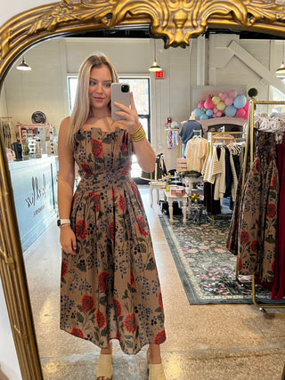 Autumn Garden Midi Dress-Midi/Maxi Dress-K. Ellis Boutique