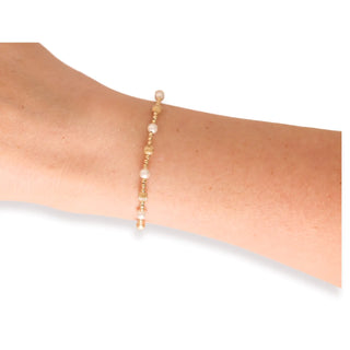 Palmer Fluted Bracelet in Pearl-Bracelet-K. Ellis Boutique