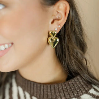Taylor Shaye- Scottie Heart Drops-Earrings-K. Ellis Boutique