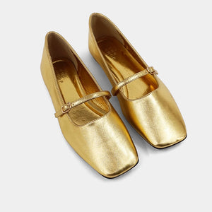 Adele Ballet Flats - Gold-K. Ellis Boutique