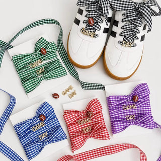 GAME DAY GINGHAM SHOE LACEs