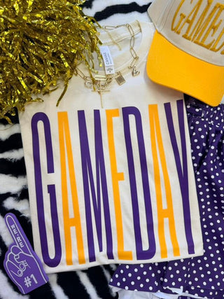 Tall Purple & Gold Gameday Tee-K. Ellis Boutique
