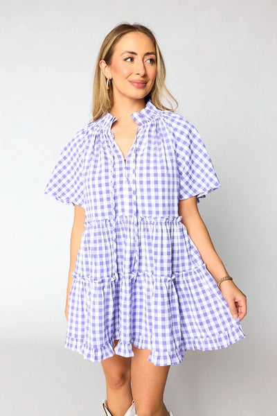 BUddyLove Lakin Swing Mini Dress - Violet-K. Ellis Boutique