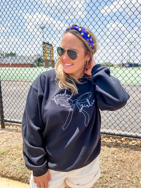 Gameday Girlie Bow Sweatshirt-K. Ellis Boutique