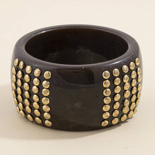 Chunky Marbled Wide Studded Bangle Bracelet: LBR-Bracelet-K. Ellis Boutique