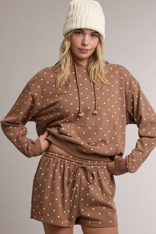 Mocha Dot Lounge Set-Set-K. Ellis Boutique
