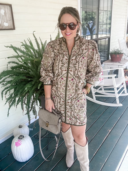 The Katherine Block Print Mini Dress-K. Ellis Boutique