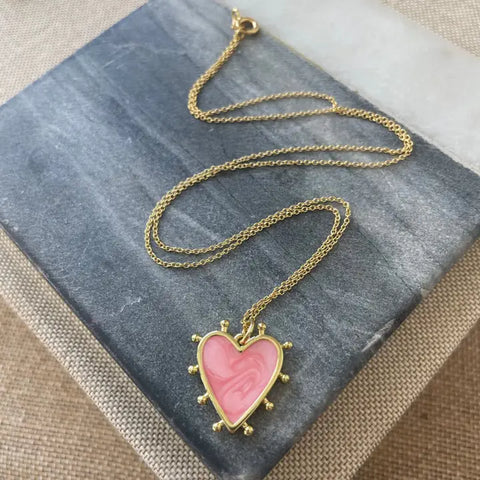 Strawberry Heart Necklace-K. Ellis Boutique