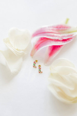 Tulip Cowgirl Boot Earrings-Earrings-K. Ellis Boutique