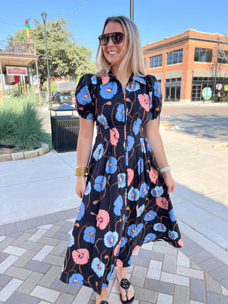 Marlowe Floral Midi Dress-Midi/Maxi Dress-K. Ellis Boutique