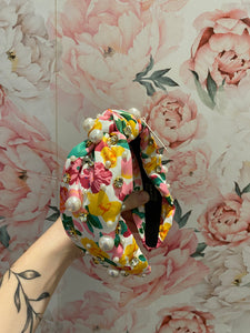 Pearl Flower Headband- Multi-K. Ellis Boutique